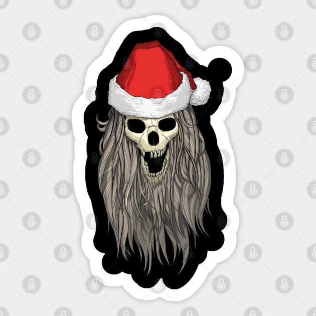 Skele Claus Sticker by ChurchOfRobot